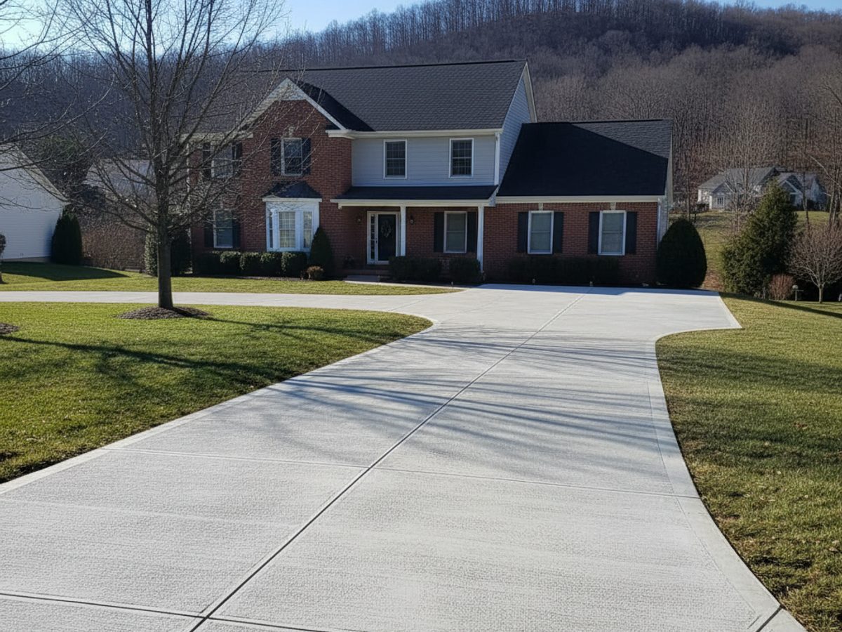 Spectrum Concrete Inc crew working on a home