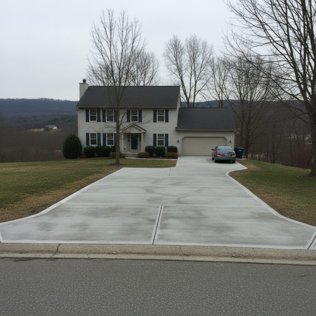 Concrete Driveways completed by Spectrum Concrete Inc in Macungie, PA